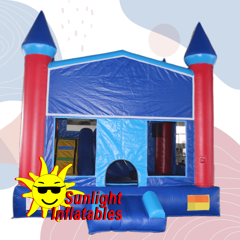 15ft x 15ft Blue Castle Jumping Bed Slide