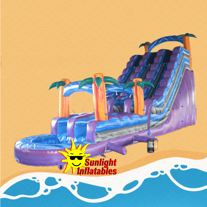 22ft Marble Purple Tropical Water Slide