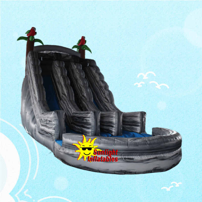 20ft Marble Grey Parrot Water Slide