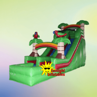 18ft Single Lane Tropical Jungle Water Slide