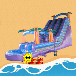 22ft Marble Purple Tropical Water Slide