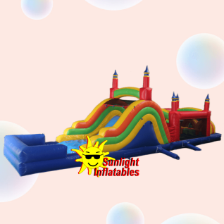 49t Rainbow Obstacle Course With Pool