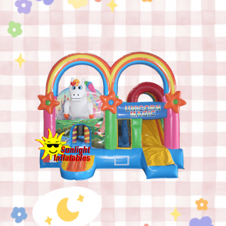 5m x 5m Unicorn Jumping Bed Slide