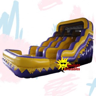 15ft Purple Yellow Wave Water Slide