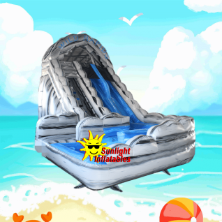 18ft Marble Grey Corner Water Slide