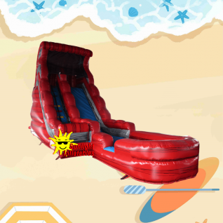 18ft Marble Red Water Slide