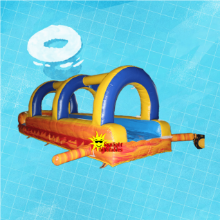 8m Long Marble Orange Slip N Slide